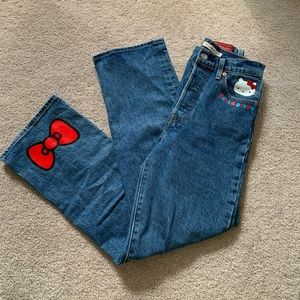 Levi’s x hello kitty ribcage straight jeans